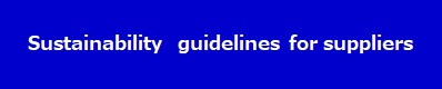 Sustainability guidelines for suppliers