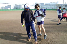 犬山南部中学校ソフトボール部ソフトボール教室