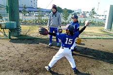 常普請ブルージェイズに講習会ソフトボール教室